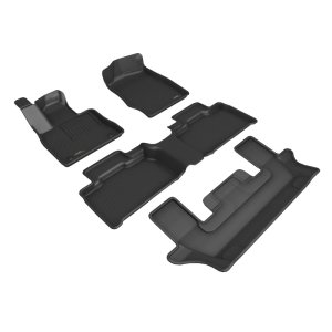 Ford Explorer Floor Mat Set - 3D MAXpider - Kagu - Black - `21-`26 Ford Explorer Floor Mat Set - 3D MAXpider - Kagu - Black - `21-`26